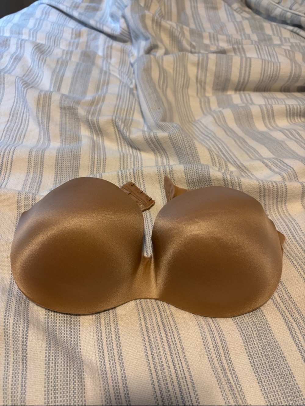 Ambrielle Strapless Molded Push-Up Bra in Tan
